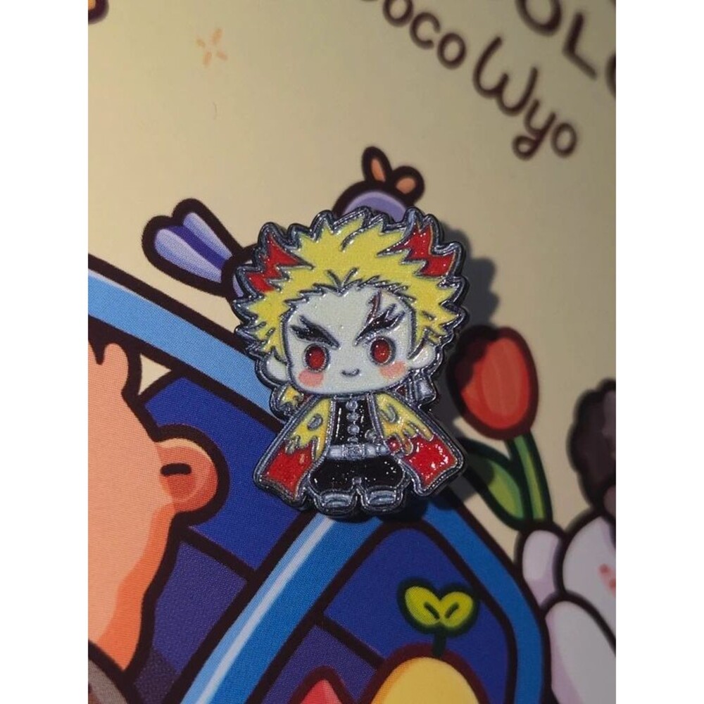 Demon Slayer anime enamel pin chibi